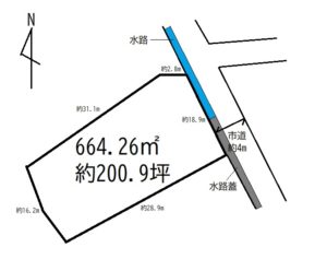 小山市大字小薬区画図