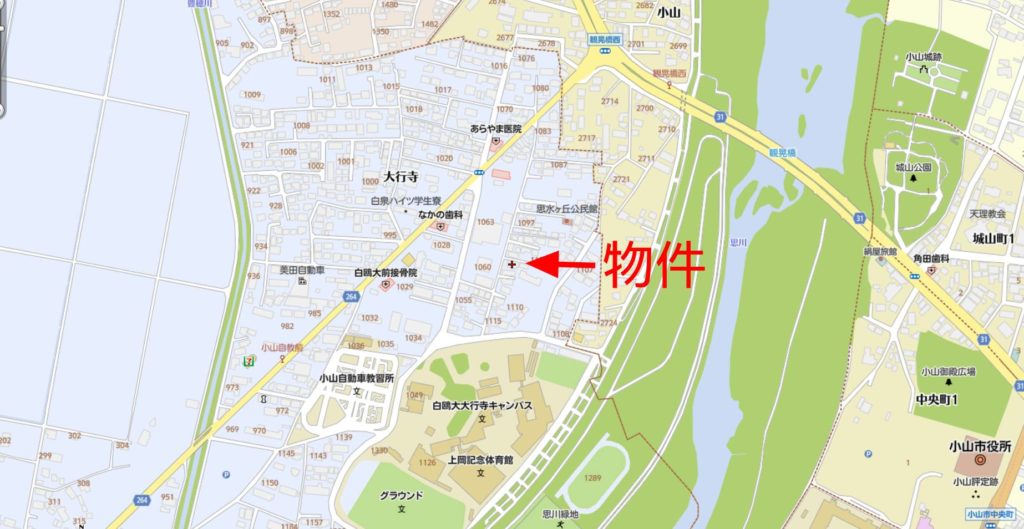 4794　小山市大字大行寺　土地